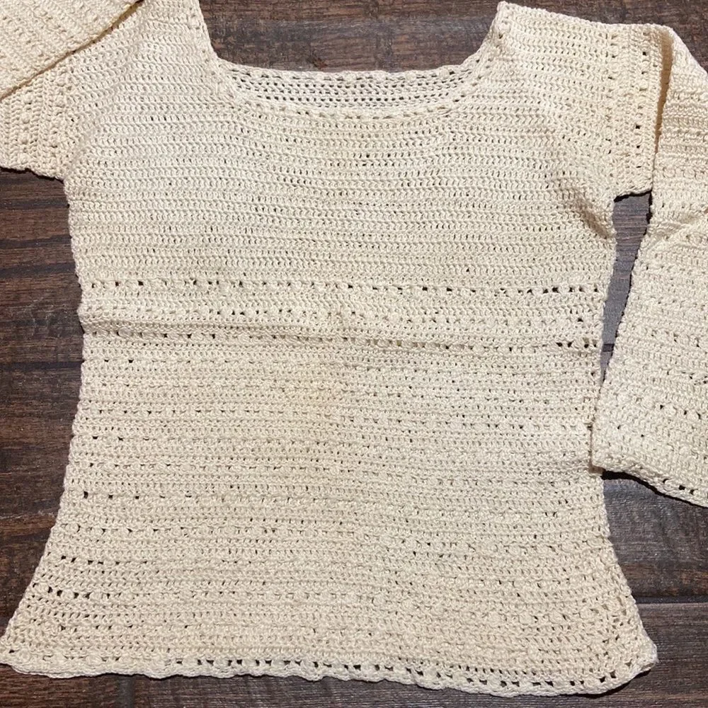 VTG,Handmade Crochet 🧶 Blouse Size XS